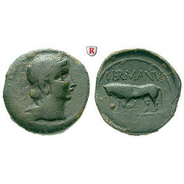 Römische Provinzialprägungen, Gallia Belgica, Augustus, Bronze, ss