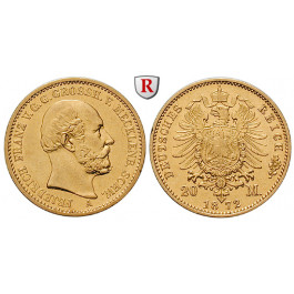 Deutsches Kaiserreich, Mecklenburg-Schwerin, Friedrich Franz II., 20 Mark 1872, A, ss-vz, J. 230