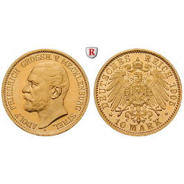 Deutsches Kaiserreich, Mecklenburg-Strelitz, Adolf Friedrich V., 10 Mark 1905, A, f.st/st, J. 239