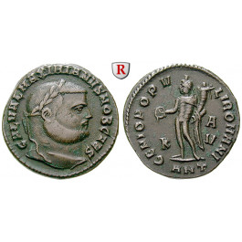 Römische Kaiserzeit, Galerius, Follis 300-301, ss+