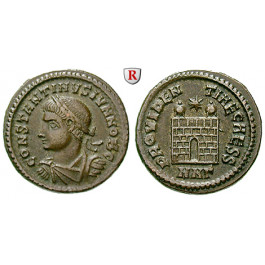 Römische Kaiserzeit, Constantinus II., Caesar, Follis 325-326, ss-vz