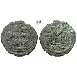 Byzanz, Justin II., Follis 572-573, Jahr 8, ss