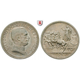 Italien, Königreich, Vittorio Emanuele III., 2 Lire 1917, f.st