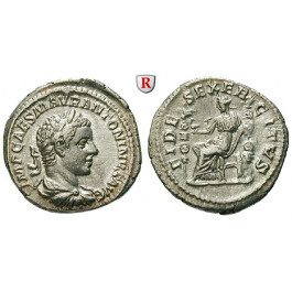 Römische Kaiserzeit, Elagabal, Denar 218-219, vz/ss-vz