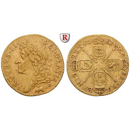 Grossbritannien, James II., Guinea 1687, ss+