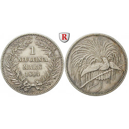 Nebengebiete, Deutsch-Neuguinea, 1 Neu-Guinea Mark 1894, Paradiesvogel, A, ss+, J. 705