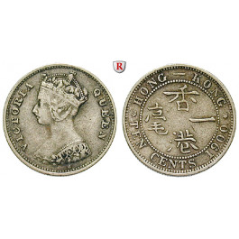 Hong Kong, Victoria, 10 Cents 1900, ss