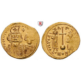 Byzanz, Constans II. und Constantinus IV., Solidus 659-661, vz+