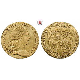Grossbritannien, George III., Quarter-Guinea 1762, 1,81 g fein, ss