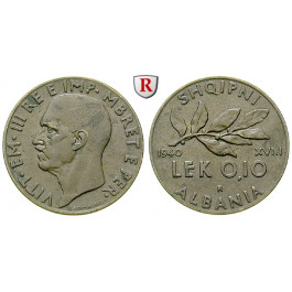 Albanien, Vittorio Emanuele III., 0,1 Lek 1940, f.vz