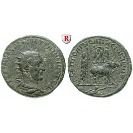 Römische Provinzialprägungen, Mesopotamien, Rhesaena, Traianus Decius, Bronze, vz