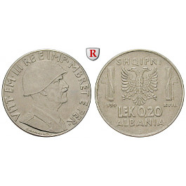 Albanien, Vittorio Emanuele III., 0,2 Lek 1939, ss-vz
