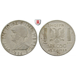 Albanien, Vittorio Emanuele III., 0,5 Lek 1940, ss-vz