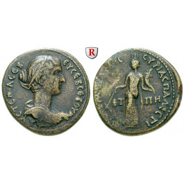 Römische Provinzialprägungen, Judaea, Neapolis, Faustina II., Frau des Marcus Aurelius, Bronze Jahr 88 = 159/60 n.Chr., ss+