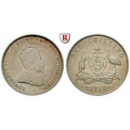 Australien, Edward VII., Shilling 1910, ss