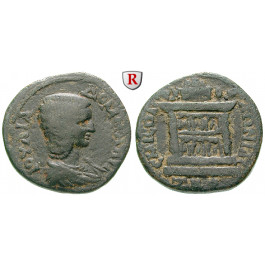 Römische Provinzialprägungen, Seleukis und Pieria, Emesa, Julia Domna, Frau des Septimius Severus, Bronze Jahr 527 = 215-216, ss