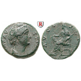 Römische Kaiserzeit, Faustina I., Frau des Antoninus Pius, As nach 141, ss+