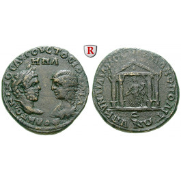 Römische Provinzialprägungen, Thrakien-Donaugebiet, Markianopolis, Caracalla, Bronze, ss+