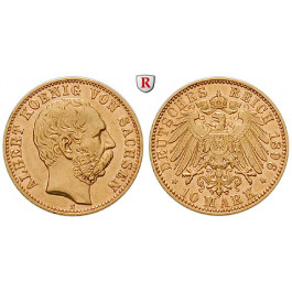 Deutsches Kaiserreich, Sachsen, Albert, 10 Mark 1896, E, ss+/vz, J. 263