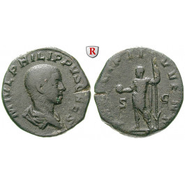 Römische Kaiserzeit, Philippus II., Caesar, Sesterz 244-246, ss