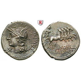 Römische Republik, M. Baebius Tampilus, Denar 137 v.Chr., ss-vz
