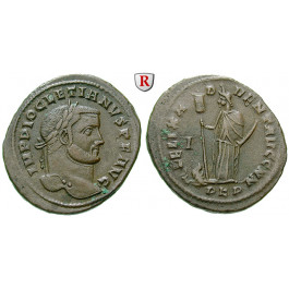 Römische Kaiserzeit, Diocletianus, Follis 297-298, ss+