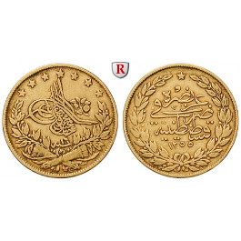 Osmanisches Reich, Abdul Medschid, 100 Piaster 1853/1854 (AH 1270), 6,61 g fein, ss