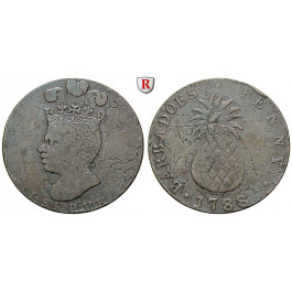 Barbados, George III., Penny 1788, f.ss