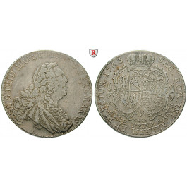 Sachsen, Albertinische Linie, Friedrich August II., Konventionstaler 1763, ss