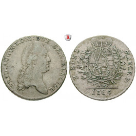 Sachsen, Albertinische Linie, Friedrich August III., Konventionstaler 1784, ss+