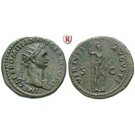 Römische Kaiserzeit, Domitianus, Dupondius 85, ss-vz