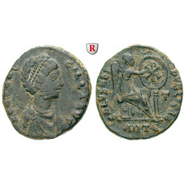 Römische Kaiserzeit, Aelia Flaccilla, Frau Theodosius I., Bronze 379-383, ss+