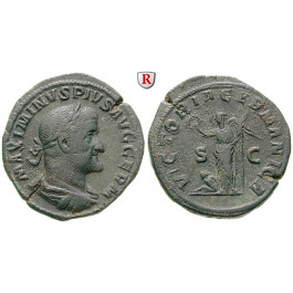 Römische Kaiserzeit, Maximinus I., Sesterz 237, ss-vz
