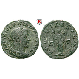 Römische Kaiserzeit, Philippus I., Sesterz 241-243, ss-vz