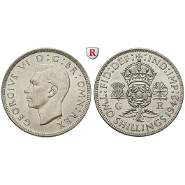 Grossbritannien, George VI., 2 Shilling 1942, prfr.