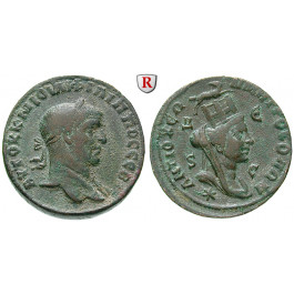 Römische Provinzialprägungen, Seleukis und Pieria, Antiocheia am Orontes, Philippus I., Bronze, ss-vz