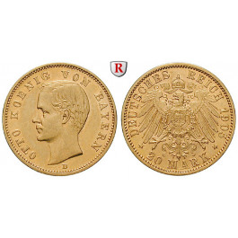 Deutsches Kaiserreich, Bayern, Otto, 20 Mark 1905, D, ss-vz/vz-st, J. 200