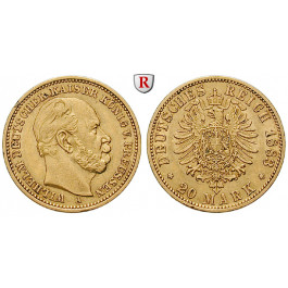 Deutsches Kaiserreich, Preussen, Wilhelm I., 20 Mark 1883, A, ss, J. 246