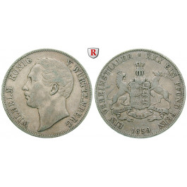 Württemberg, Herzogtum Württemberg (Kgr. ab 1806), Wilhelm I., Vereinstaler 1859, ss