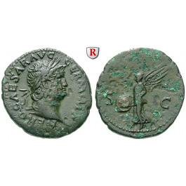 Römische Kaiserzeit, Nero, As um 65, ss+