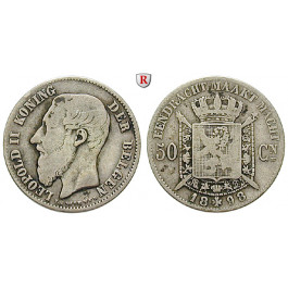 Belgien, Königreich, Leopold II., 50 Centimes 1898, ss
