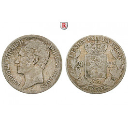 Belgien, Königreich, Leopold I., 20 Centimes 1853, ss