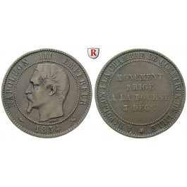 Frankreich, Napoleon III., 10 Centimes 1854, ss