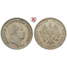 Brandenburg-Preussen, Königreich Preussen, Wilhelm I., 1/6 Taler 1865, st