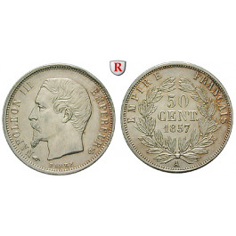 Frankreich, Napoleon III., 50 Centimes 1857, ss-vz
