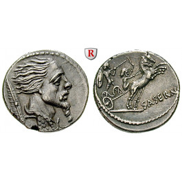 Römische Republik, L. Hostilius Saserna, Denar 48 v.Chr., vz