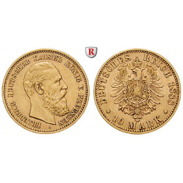 Deutsches Kaiserreich, Preussen, Friedrich III., 10 Mark 1888, A, ss+, J. 247