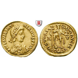 Römische Kaiserzeit, Valentinianus III., Solidus um 435, ss-vz/f.vz