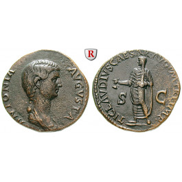 Römische Kaiserzeit, Antonia, Mutter des Claudius, Dupondius 41-42, ss-vz