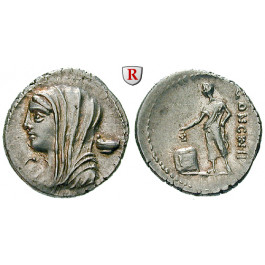 Römische Republik, L. Cassius Longinus, Denar 78 v.Chr., vz